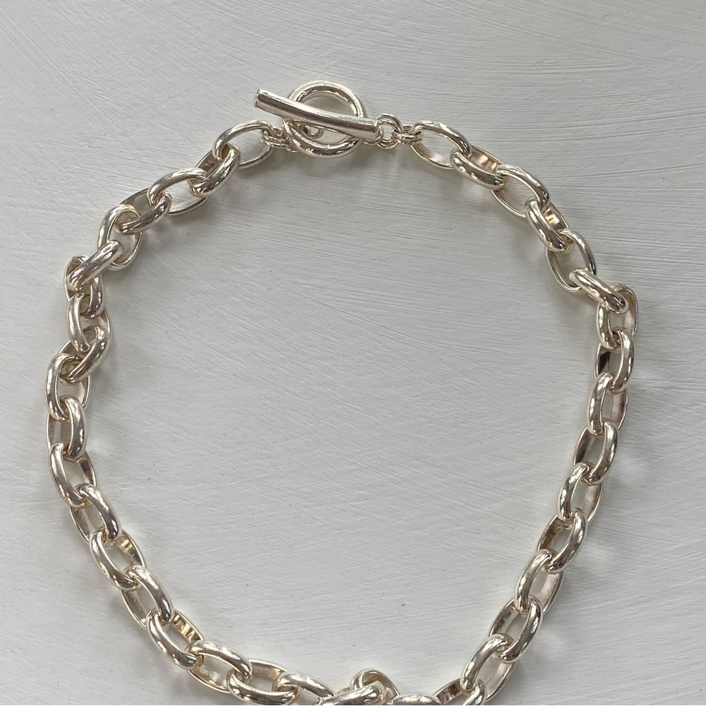 Silver Chain Link Necklace - Picture 5 of 12